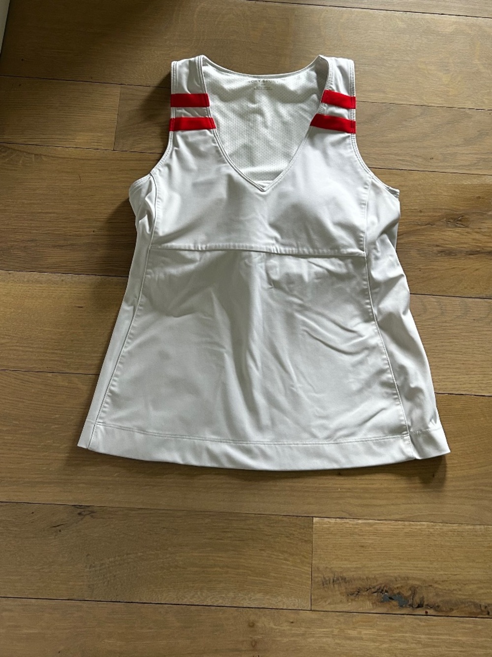 TORY BURCH SPORT WOMEN'S WHITE RED STRIPE TANK TOP MEDIUM M